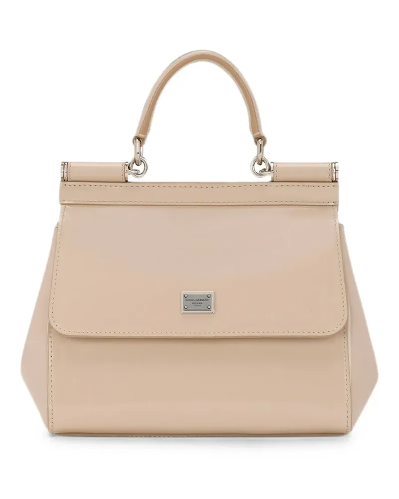Dolce & Gabbana Sicily leather tote bag - Nude Nude