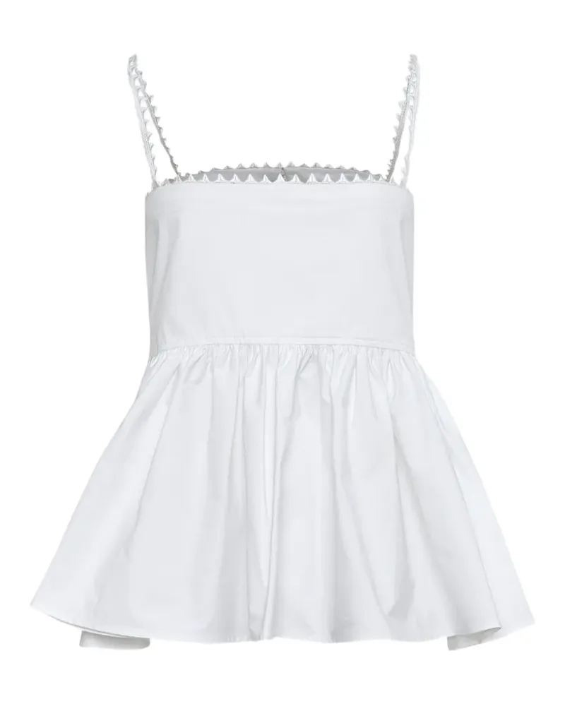 Jacquemus Traversin peplum top - Weiß Weiß