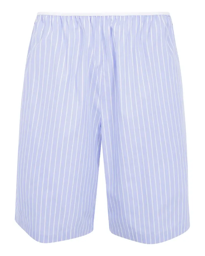 FRANKIE Shop striped cotton shorts - Blau Blau
