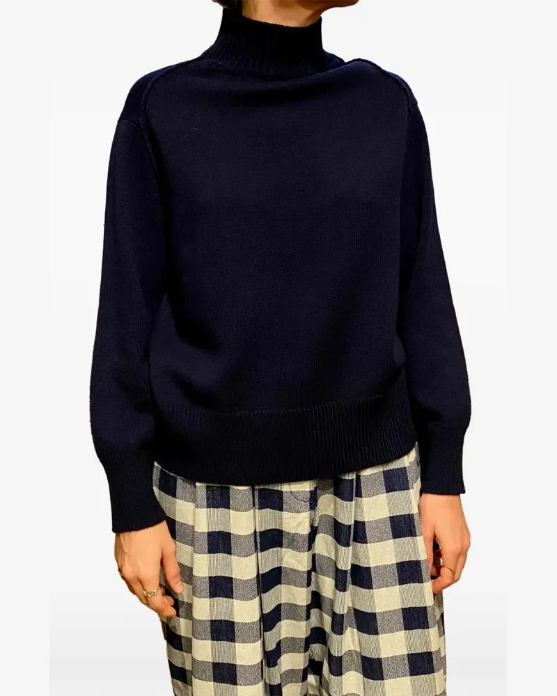 Gran Sasso Gerippter Pullover - Blau Blau