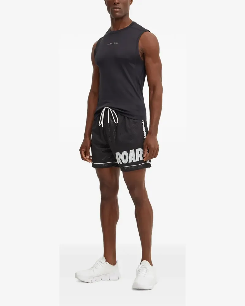 Puma Shorts aus Mesh mit Logo - Schwarz Schwarz