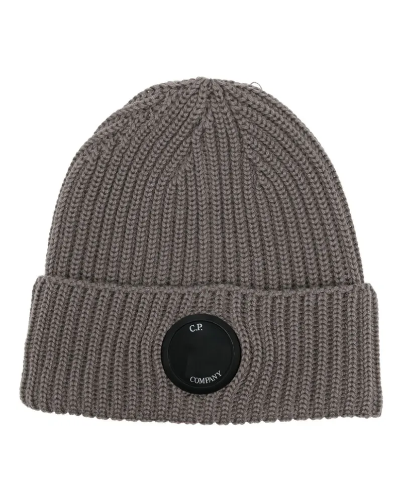 C.P. Company Beanie mit Linsen-Detail - Braun Braun