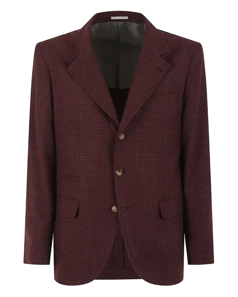 Brunello Cucinelli Sakko mit Karomuster - Rot Rot