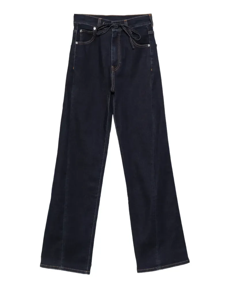 Semicouture Jeans mit Schnürung - Blau Blau
