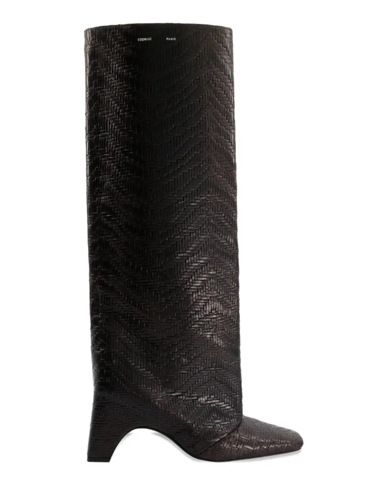 COPERNI textured block heel boots - Braun Braun