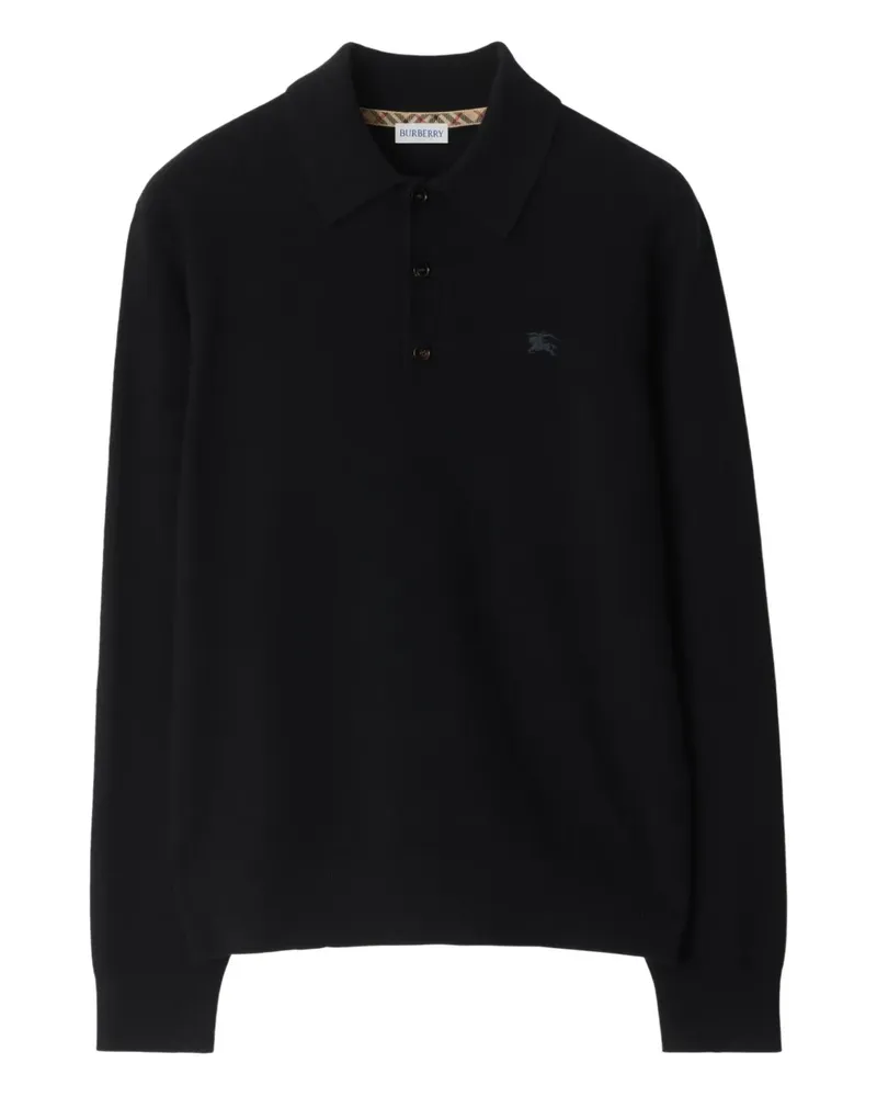 Burberry Poloshirt mit EKD-Stickerei - Schwarz Schwarz