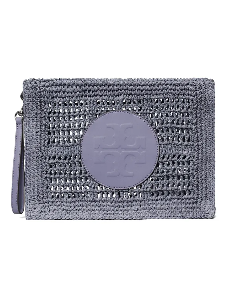 Tory Burch Ella hand-crocheted pouch - Grau Grau
