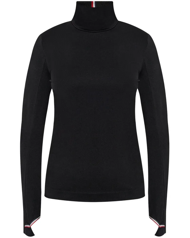 Moncler Sweatshirt mit Logo-Applikation - Schwarz Schwarz