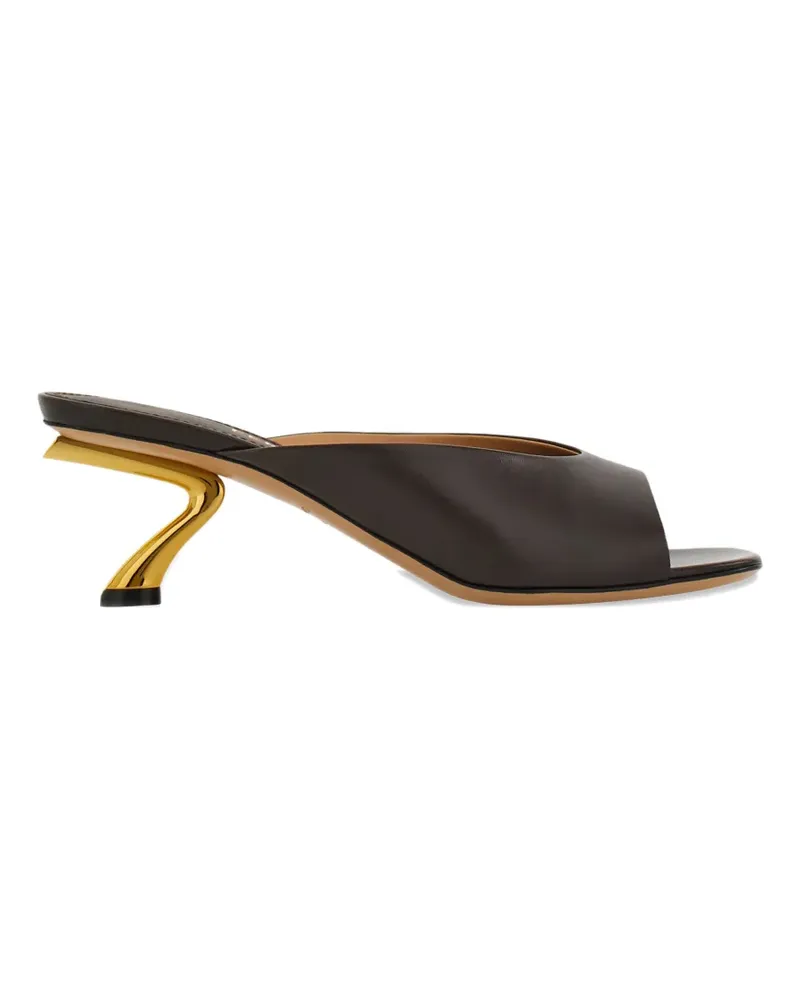 Ferragamo open-toe leather mules - Braun Braun