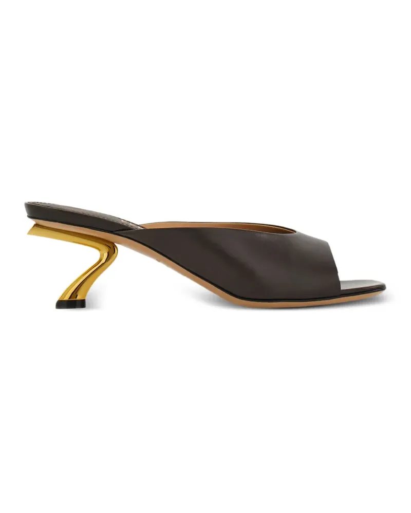 Ferragamo open-toe leather mules - Braun Braun