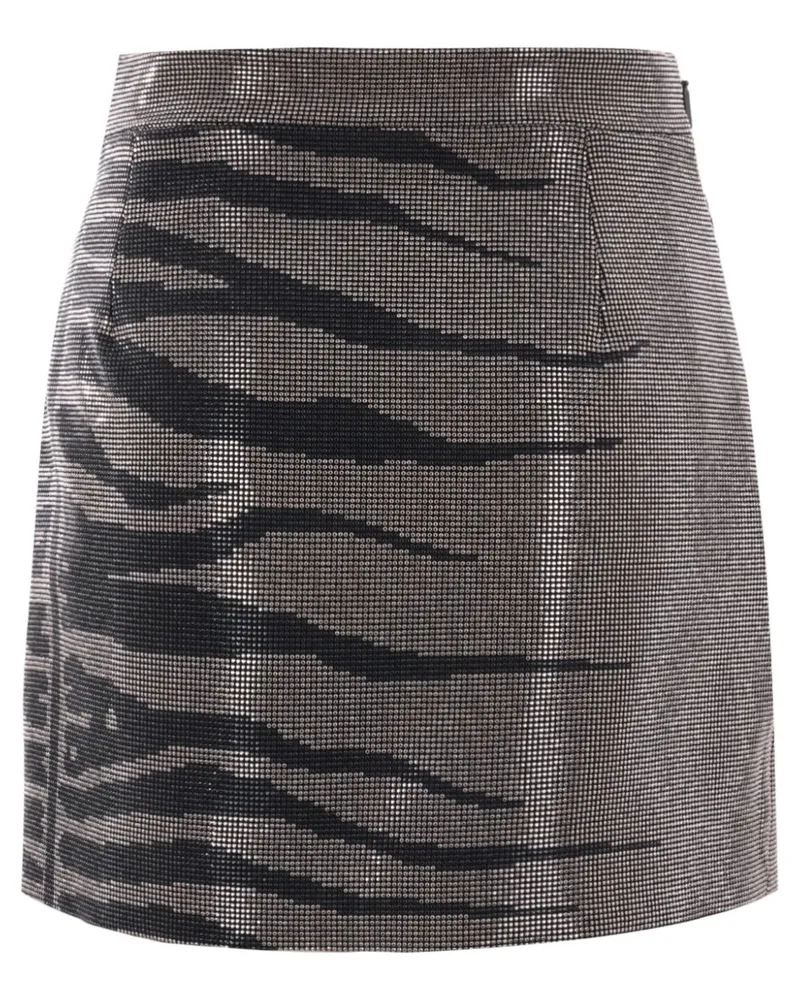 Roberto Cavalli Minirock mit Strass - Grau Grau
