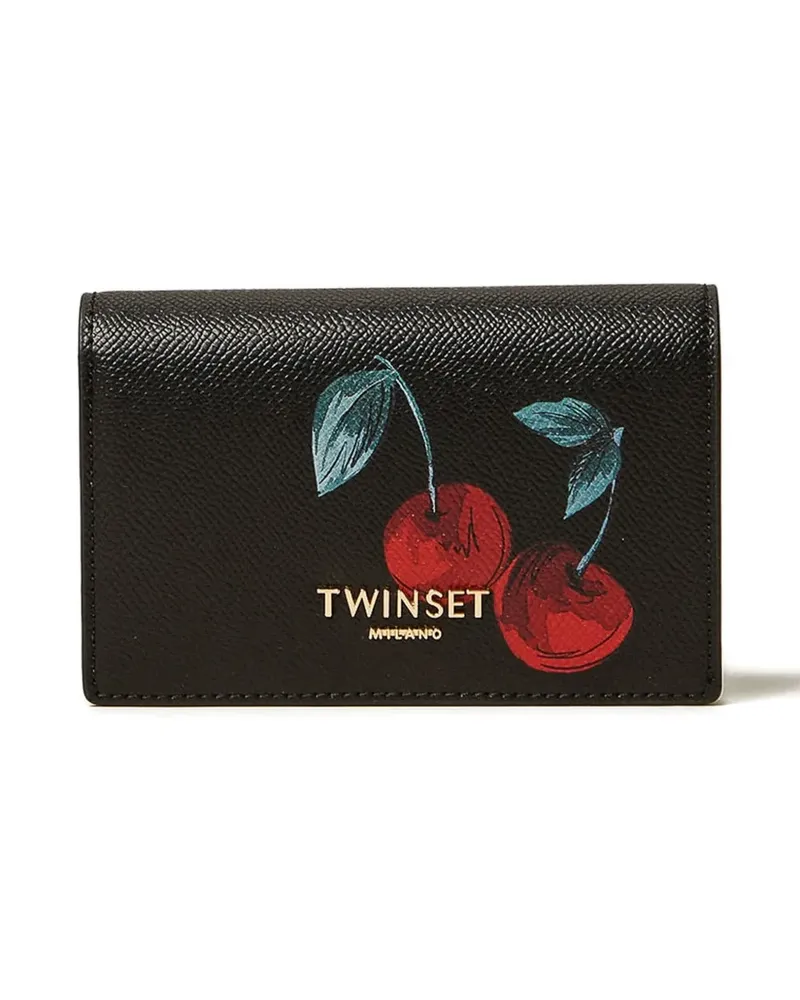 Twin-Set Portemonnaie mit Print - Schwarz Schwarz