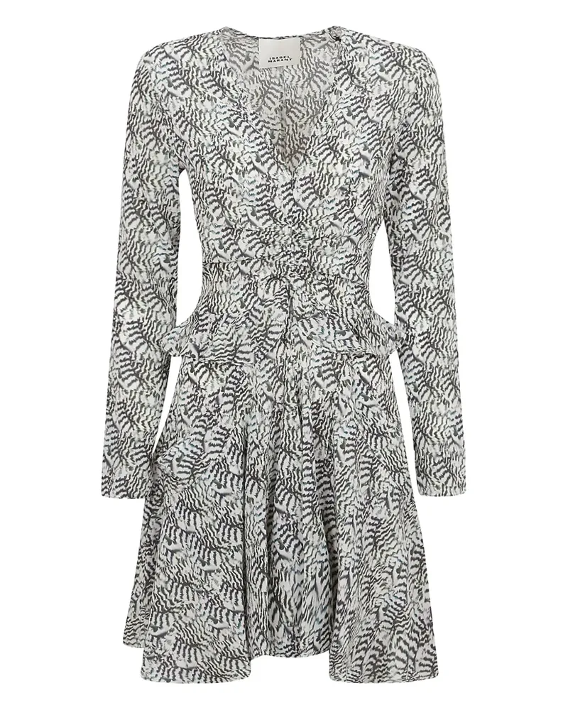 Isabel Marant V-neck ruffled-detail dress - Weiß Weiß