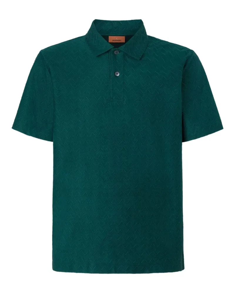 Missoni Poloshirt mit Zickzackmuster - Grün Grün