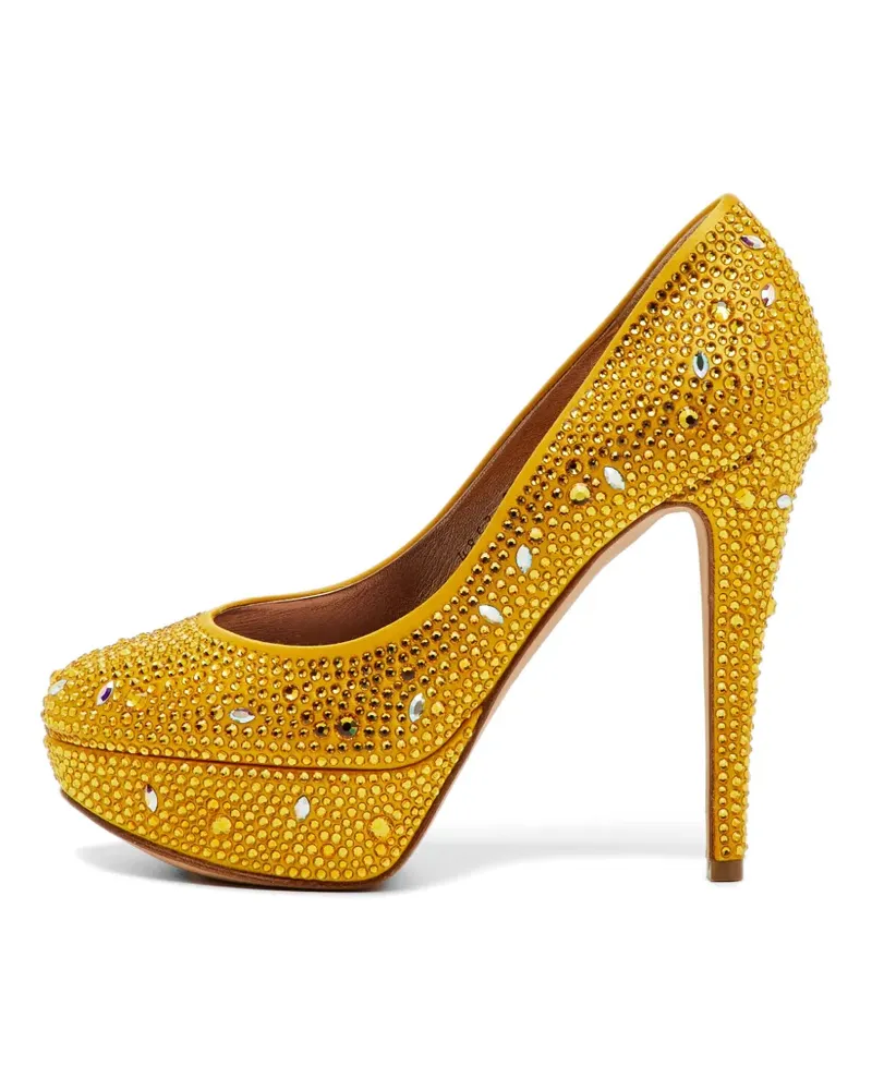 Gina Dolly Pumps mit Kristallen - Gelb Gelb