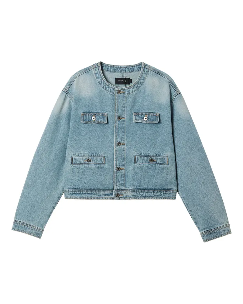 Tout a Coup Jeansjacke mit Brusttaschen - Blau Blau