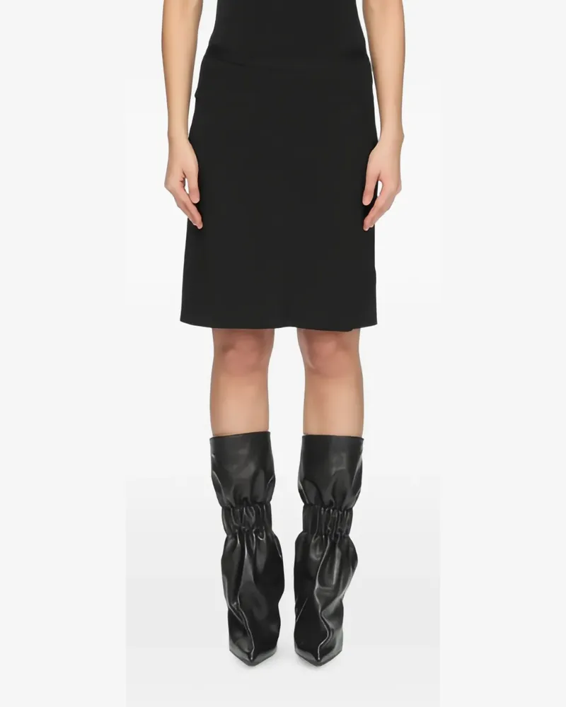 Rick Owens bias-cut ribbed-waist mini skirt - Schwarz Schwarz
