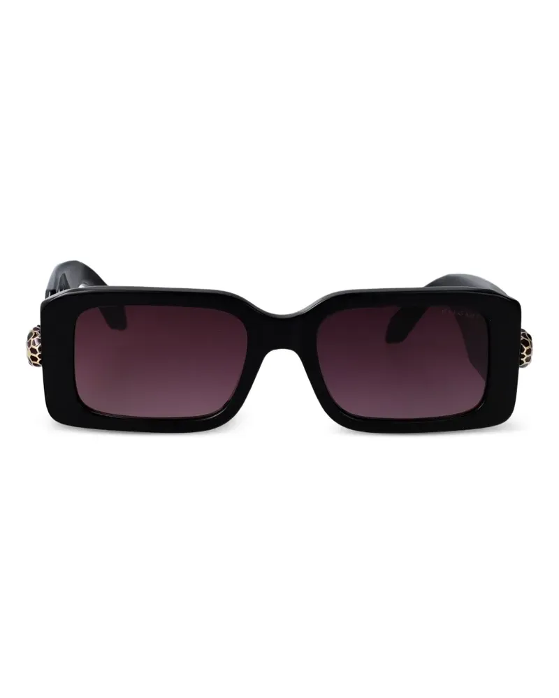 Bulgari Serpenti Forever Sonnenbrille mit eckigem Gestell - Schwarz Schwarz
