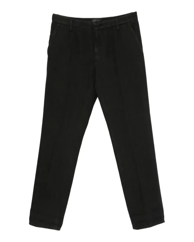 Dondup Straight-Leg-Jeans mit Logo - Schwarz Schwarz