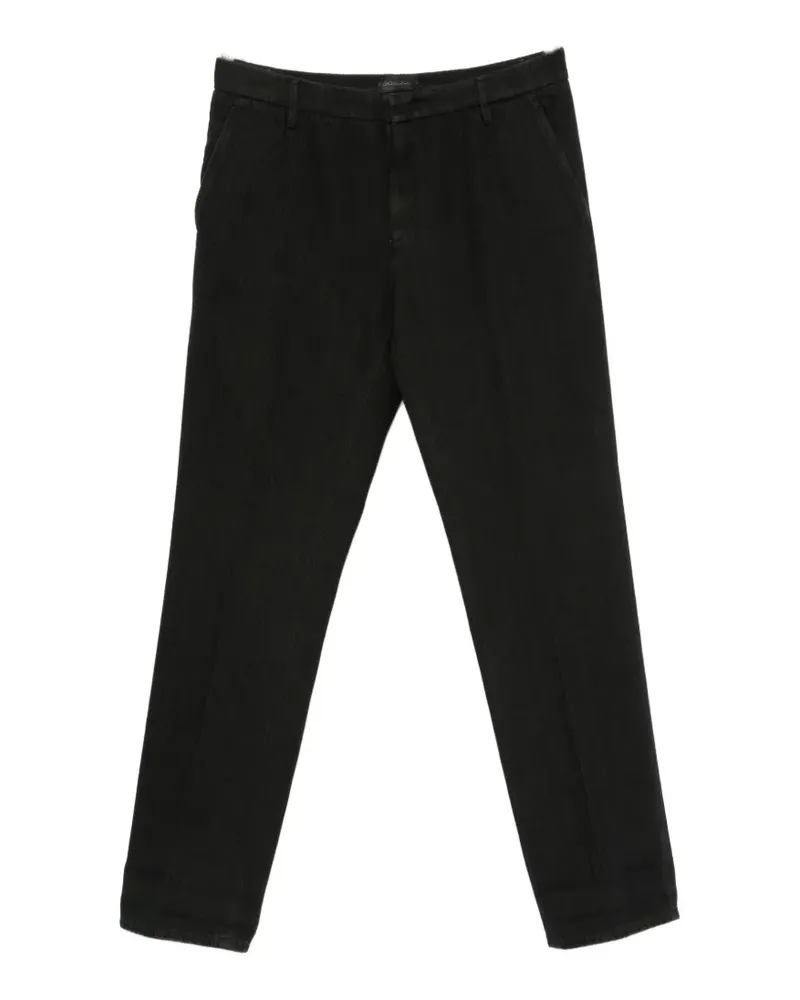 Dondup logo-plaque straight-leg jeans - Schwarz Schwarz