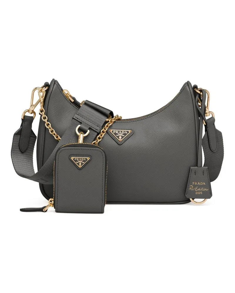 Prada Re-Edition Schultertasche - Grau Grau