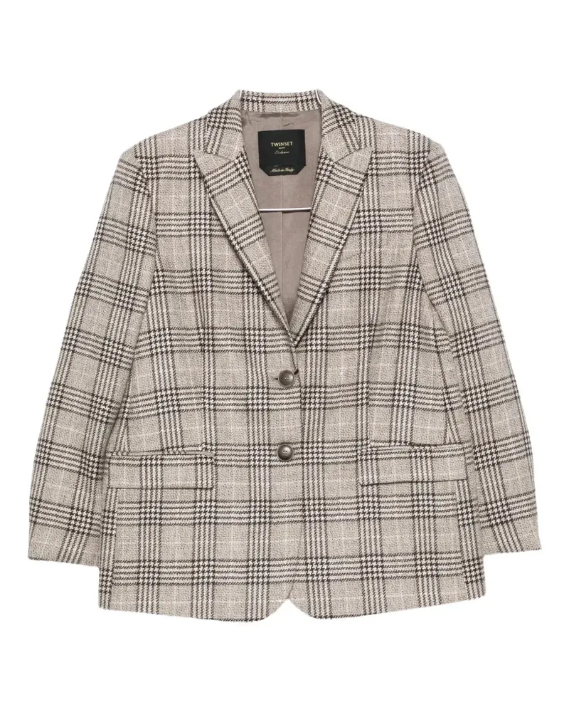 Twin-Set Jacke mit Karomuster - Nude Nude