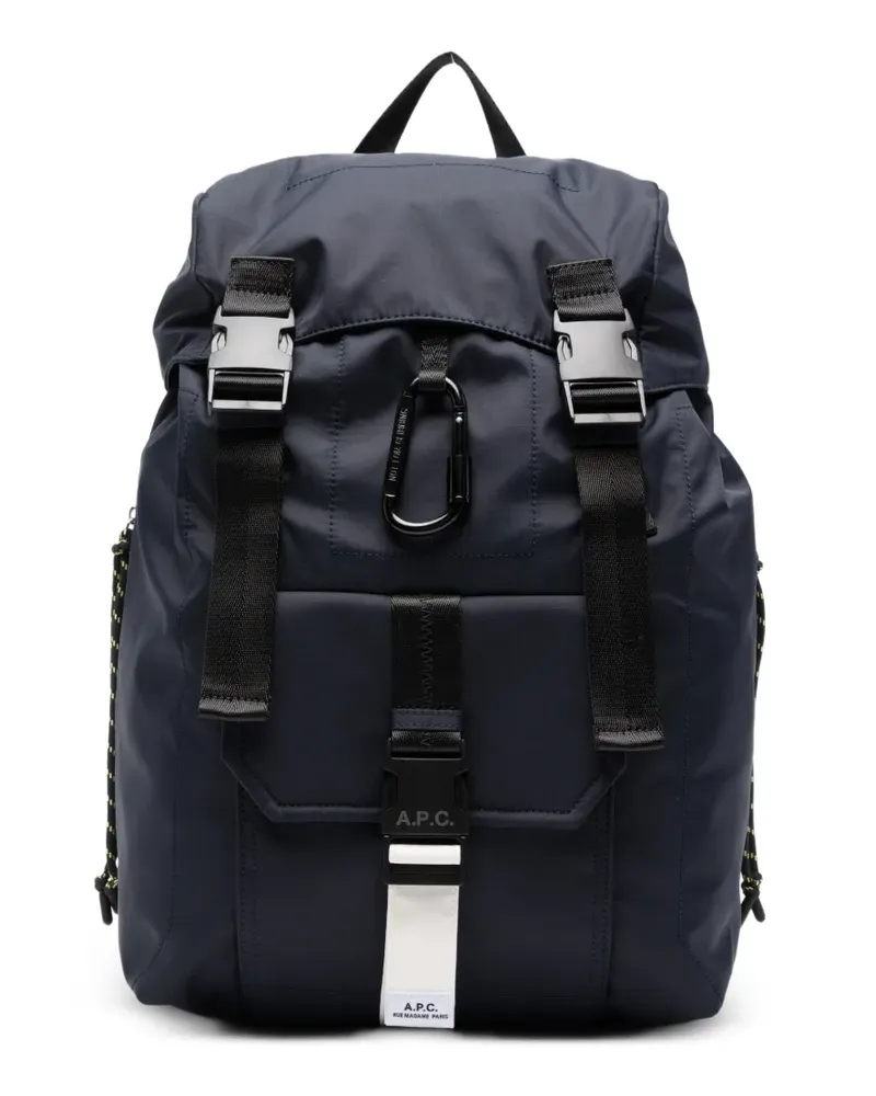 A.P.C. Rucksack mit Schnallenverschluss - Blau Blau