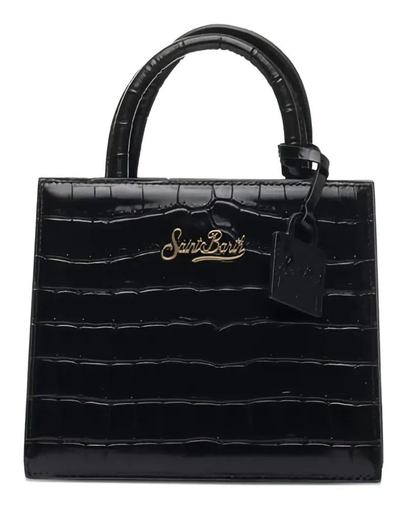 MC2 Saint Barth mini Shop embossed tote bag - Schwarz Schwarz