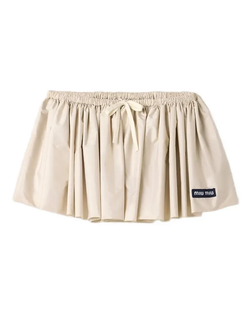 Miu Miu technical pongé miniskirt - Nude Nude