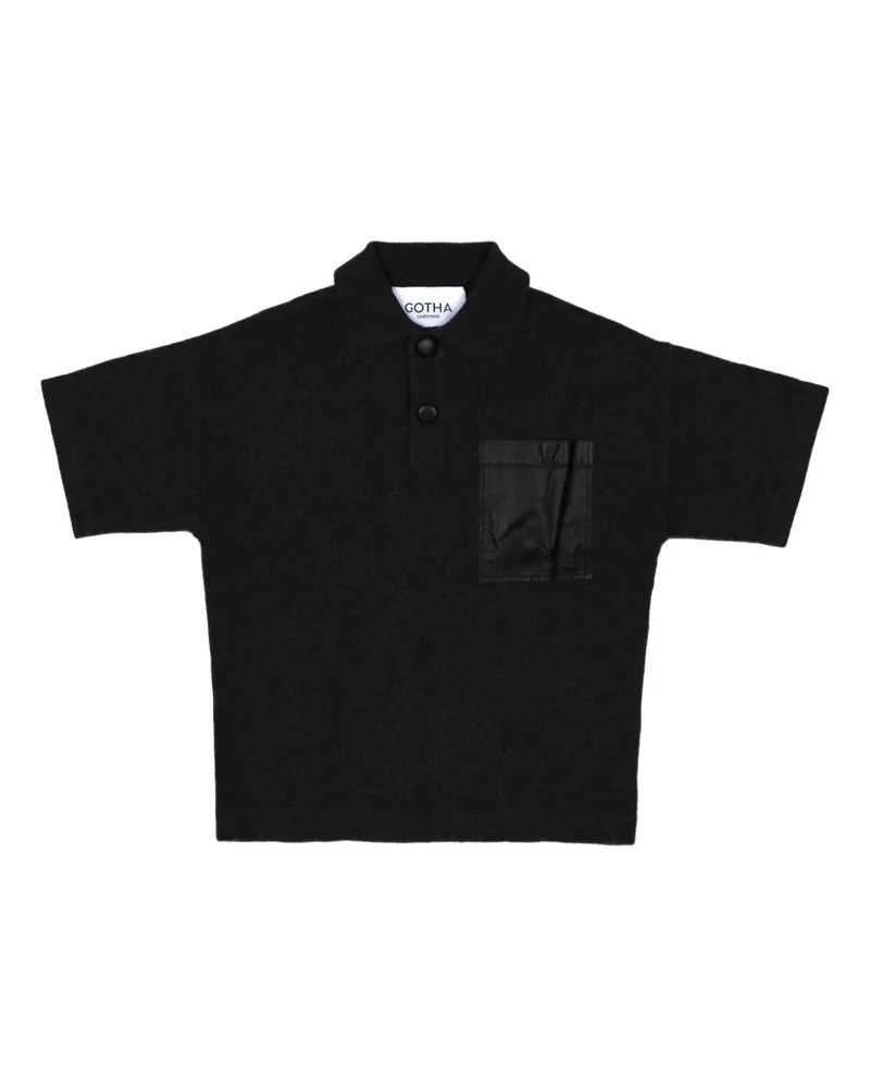 Gotha Poloshirt aus Kaschmir - Schwarz Schwarz