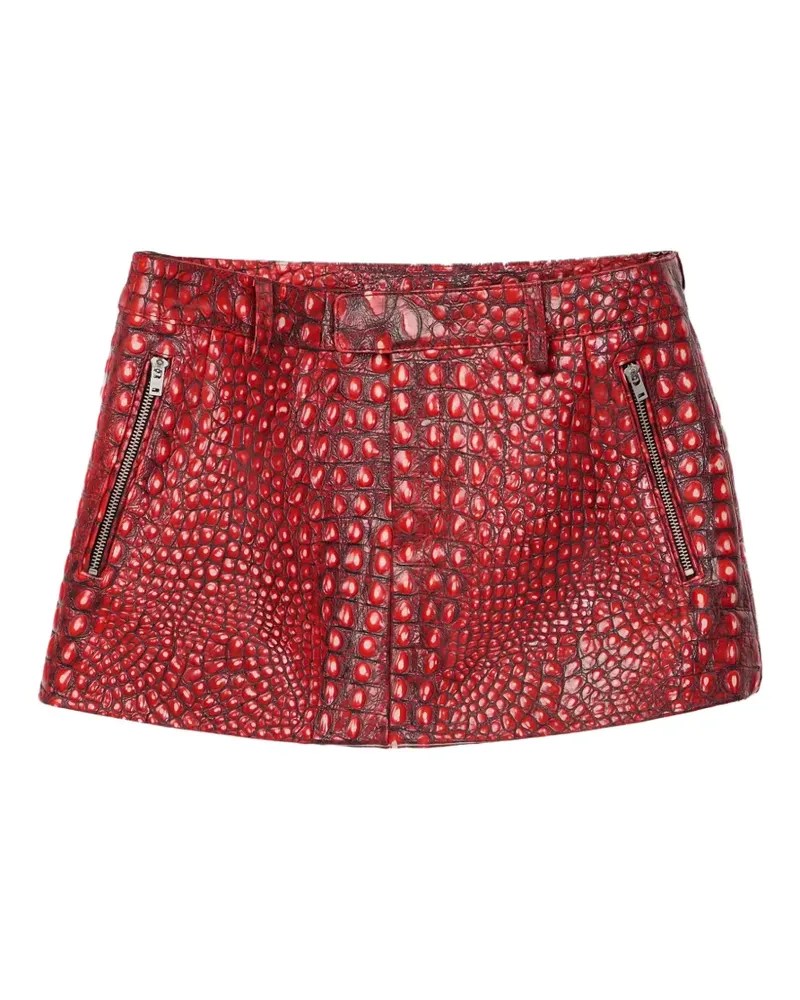 Camper Strukturierter Rock mit Reißverschluss - Rot Rot