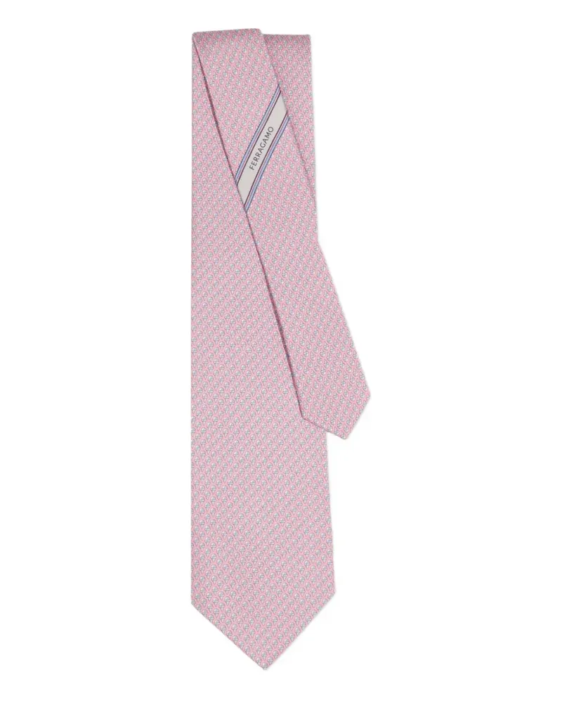 Ferragamo Seidenkrawatte mit Eiscreme-Print - Rosa Rosa