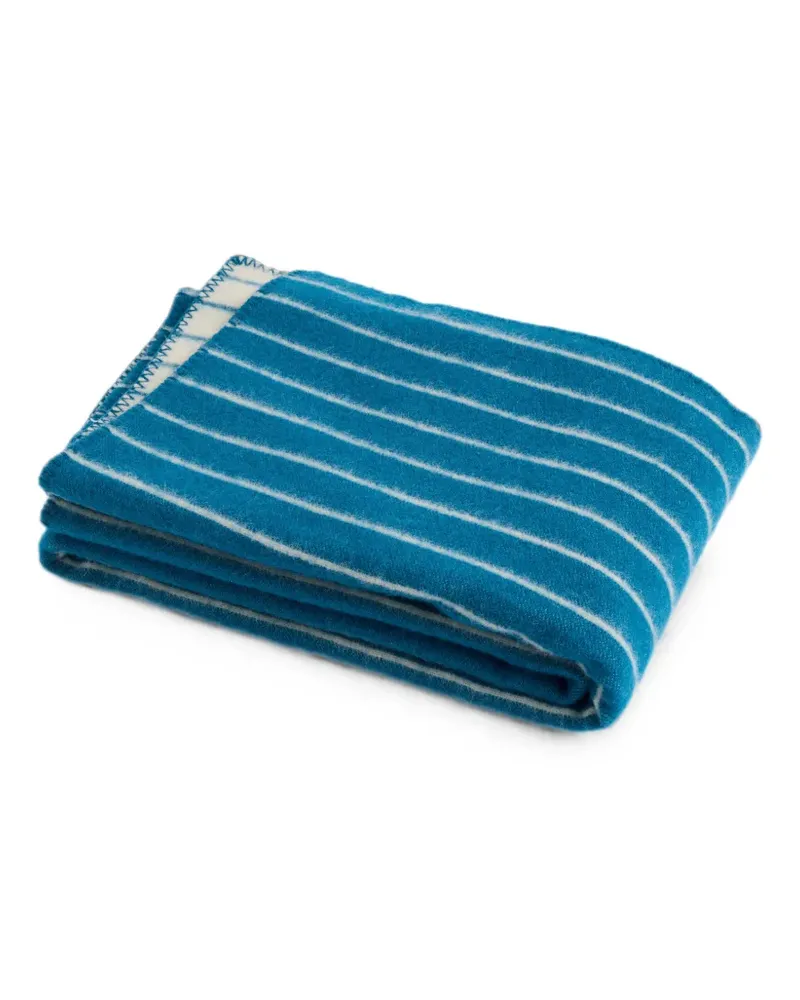 Hay striped-pattern blanket - Blau Blau