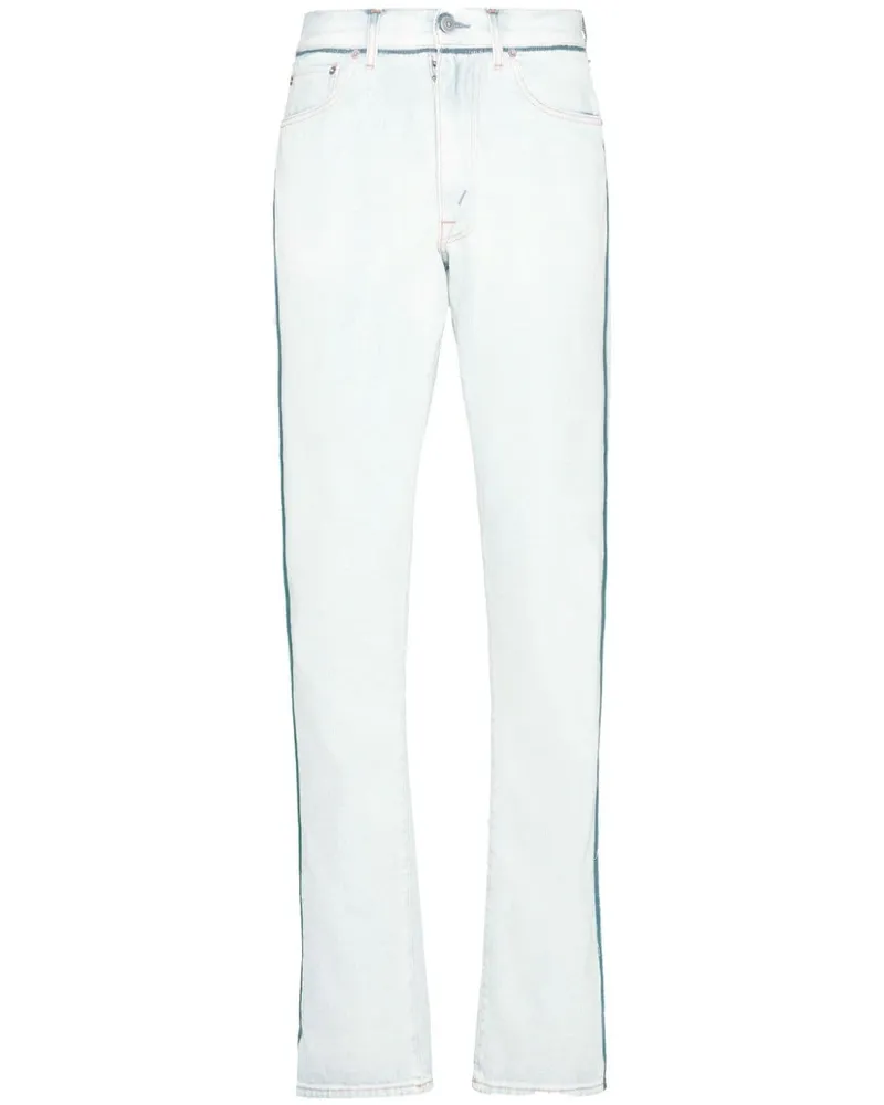 Maison Margiela Jeans aus japanischem Denim mit Umschlag - Weiß Weiß