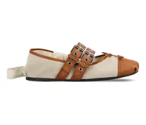 Ballerinas mit Schnallenriemen - Nude