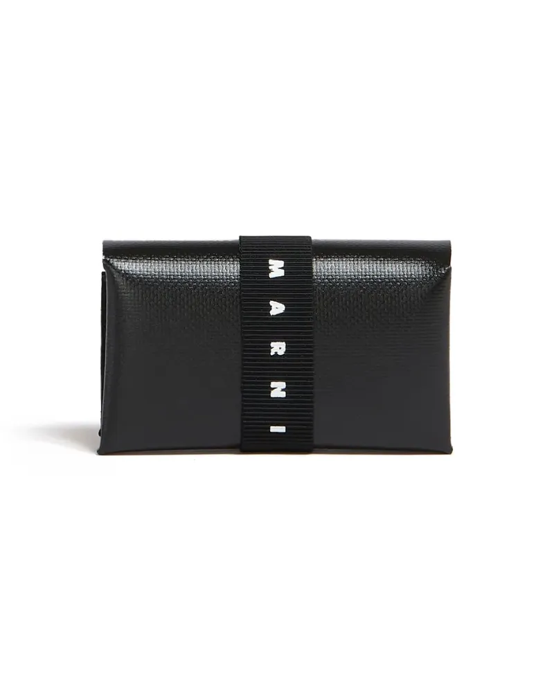 Marni Portemonnaie mit Logo-Riemen - Schwarz Schwarz