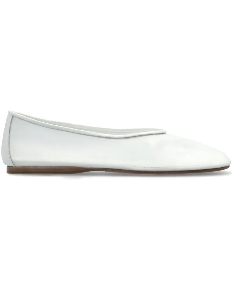 forte_forte Semi-transparente Ballerinas - Weiß Weiß