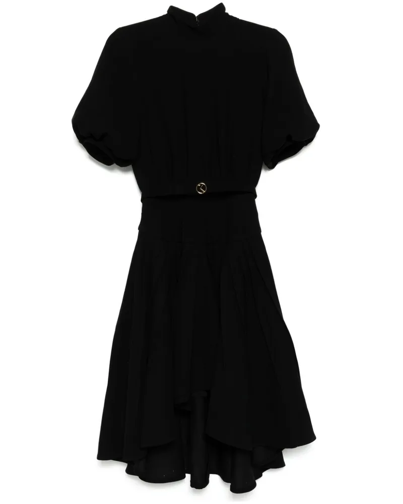Saiid Kobeisy Kurzes Kreppkleid - Schwarz Schwarz