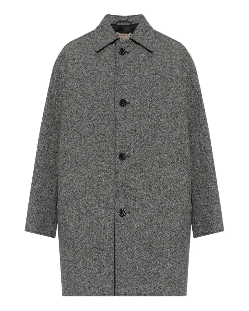 Marni single-breasted cotton coat - Grau Grau