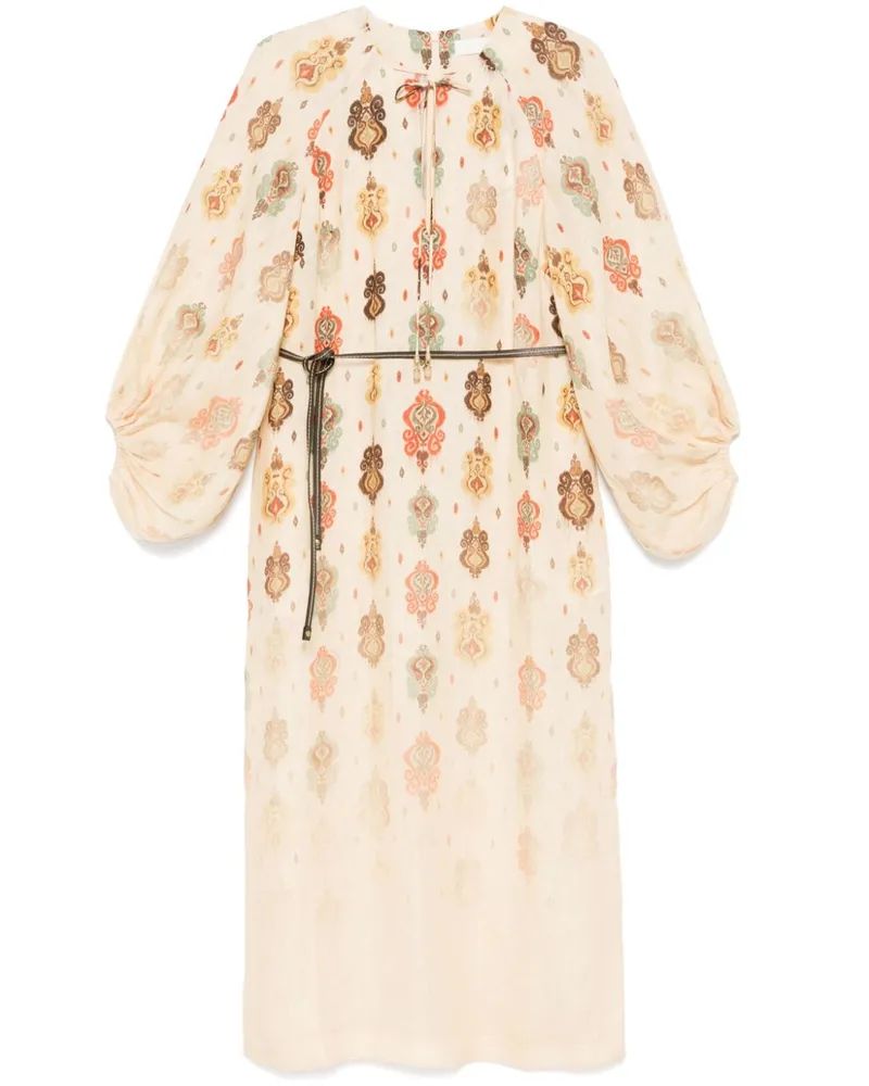 Zimmermann Wylie Midikleid - Nude Nude