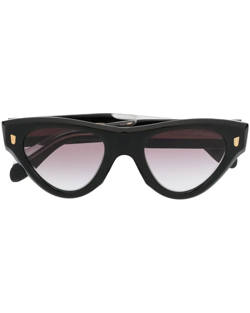 Cutler and Gross Sonnenbrille mit Cat-Eye-Gestell - Schwarz Schwarz
