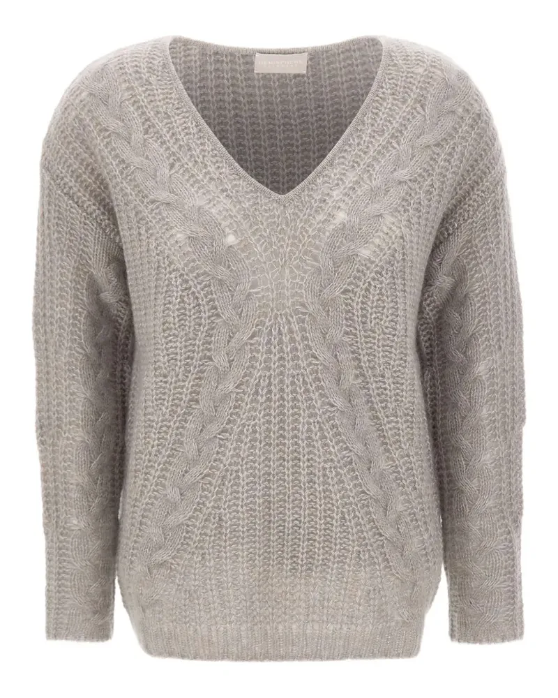 hemisphere cable-knit open-knit sweater - Grau Grau