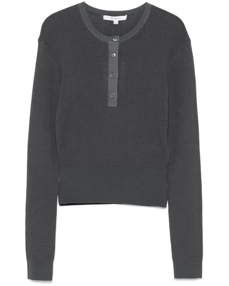 J.W.Anderson Pullover in Waffelstrick - Grau Grau