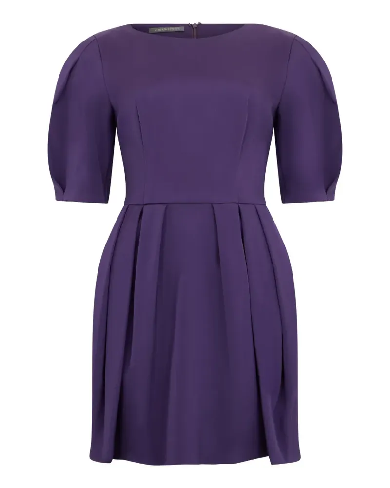 Alberta Ferretti Minikleid mit Ballonärmeln - Violett Violett