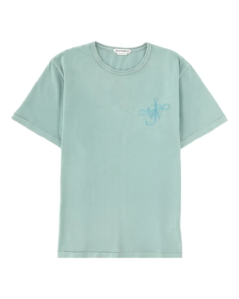 J.W.Anderson T-Shirt mit Ankerstickerei - Grün Grün