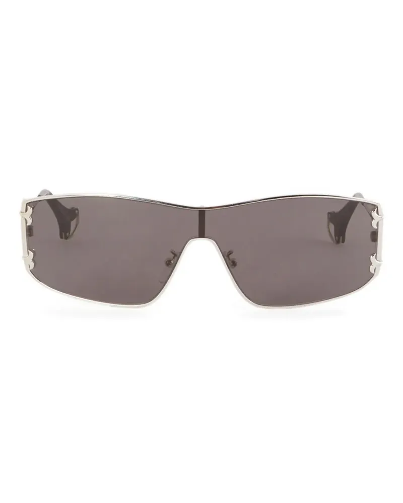 Emilio Pucci Geometrische Sonnenbrille mit Logo-Detail - Silber Silber