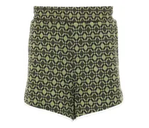 Jersey-Shorts mit geometrischem Muster