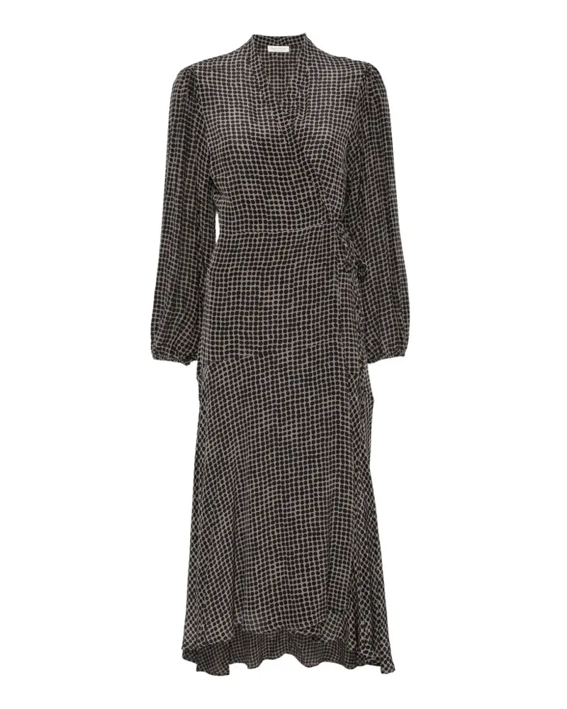 Marc O'Polo Gepunktetes Midikleid - Braun Braun