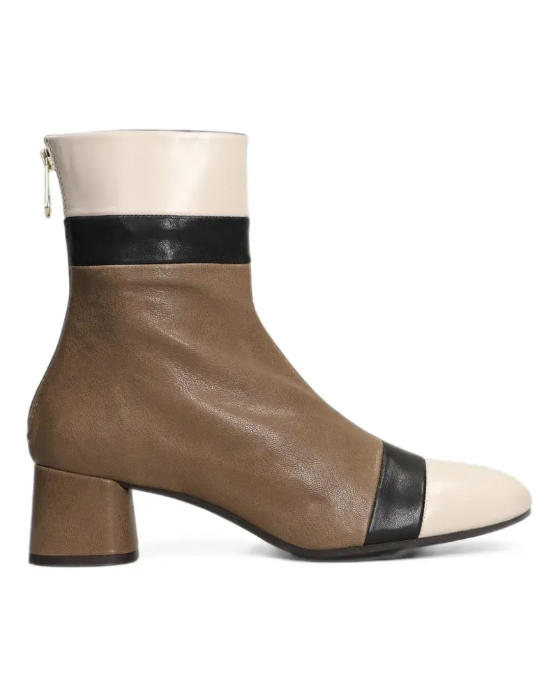 Pedro Miralles Stiefel in Colour-Block-Optik - Braun Braun