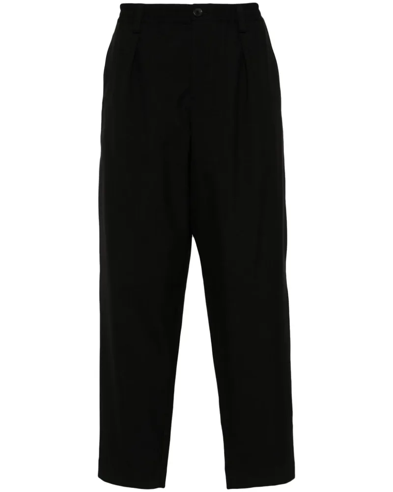 Marni Cropped-Wollhose mit Tapered-Bein - Schwarz Schwarz